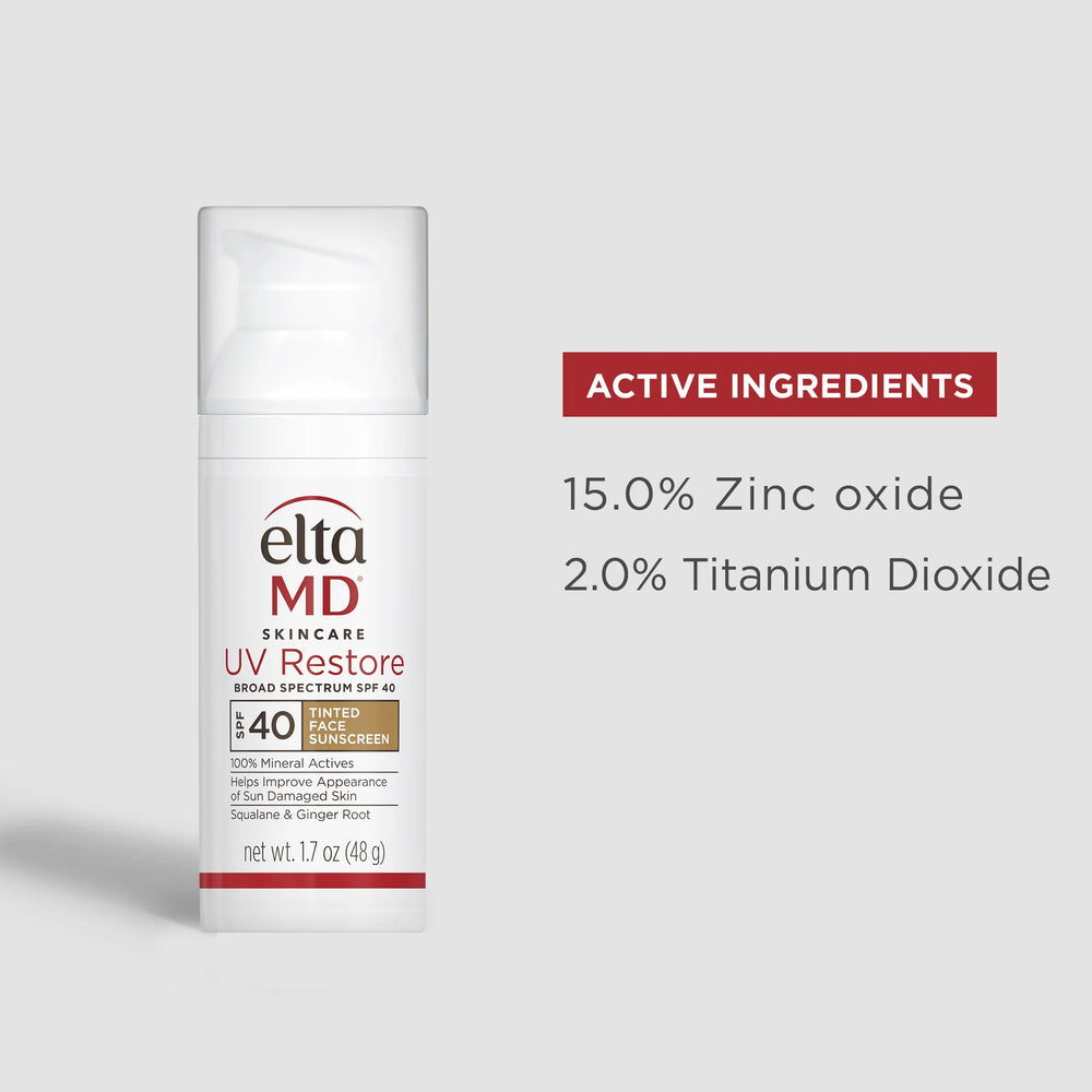 
                  
                    EltaMD UV Restore Tinted 100% Mineral Broad Spectrum SPF 40 | Bev Sidders Skincare
                  
                
