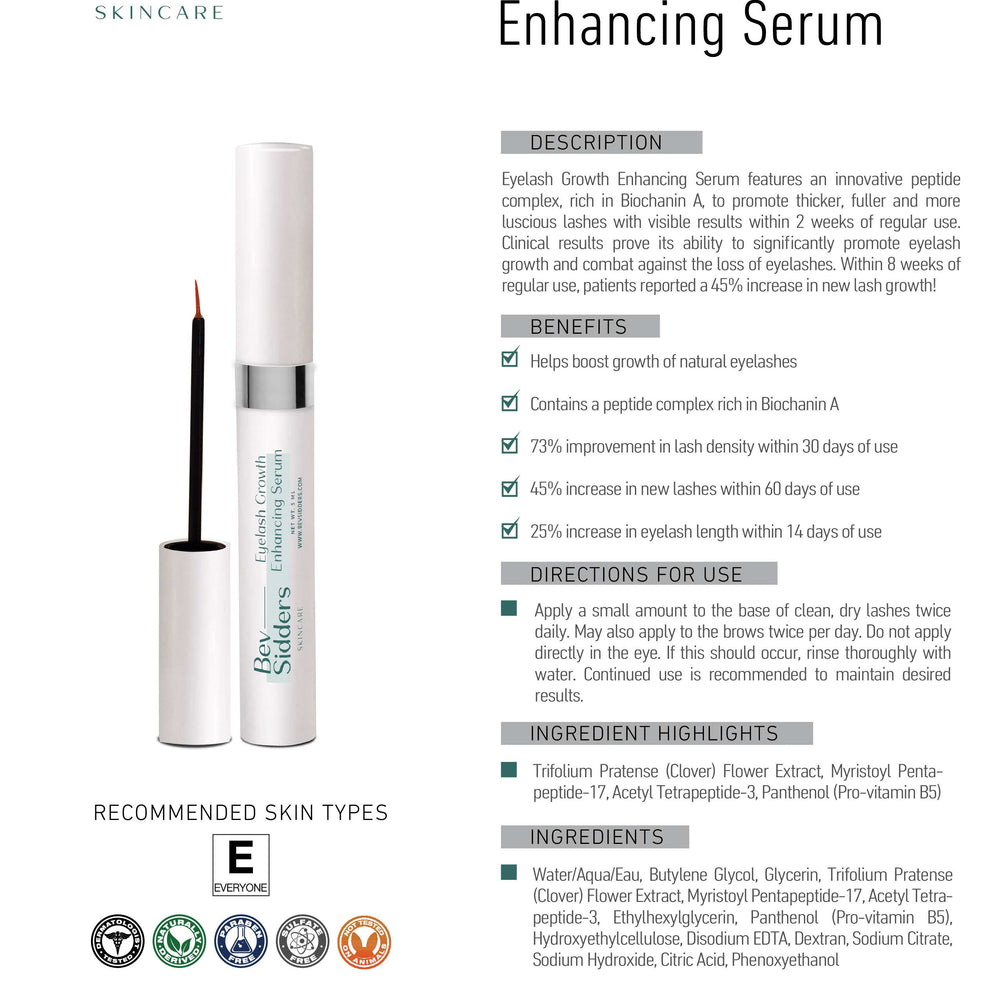 Eyelash Growth Enhancing Peptide Serum details | Bev Sidders Skincare