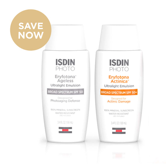 Load image into Gallery viewer, ISDIN Eryfotona Actinica and Ageless 100% mineral sunscreen set | Bev Sidders Skincare

