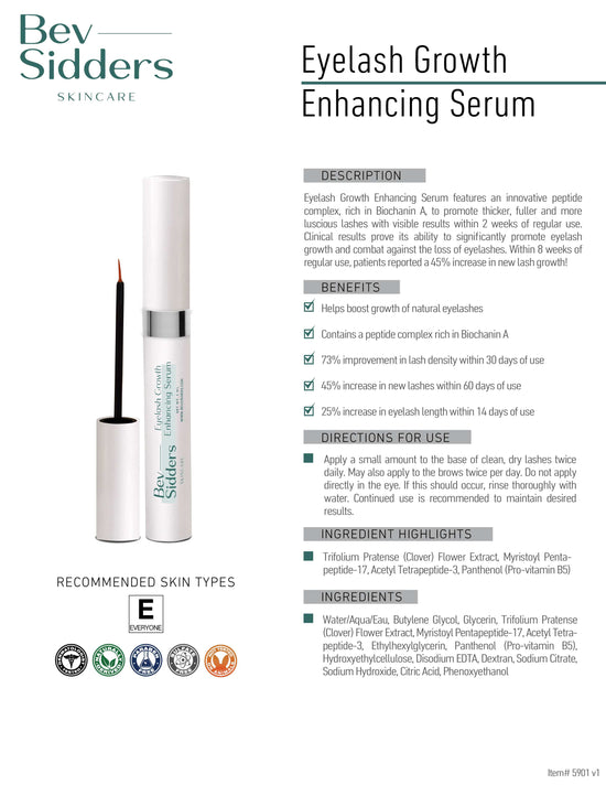 Eyelash Growth Enhancing Peptide Serum details | Bev Sidders Skincare